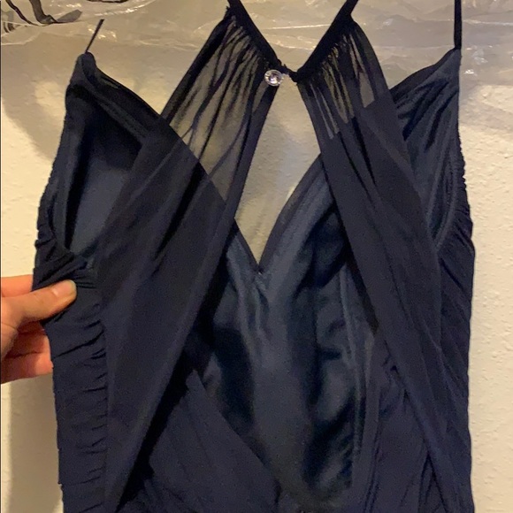 Lulus Navy blue bridesmaids dress with pockets - Picture 3 of 8